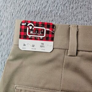 NWT Woolrich Chino Pants Men 34 x 32 Relaxed Fit Flap Pocket Flat Front Tan‎